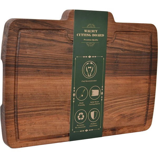 MoogCo Walnut Cutting Boards - Large Thick Walnut Cutting Board With